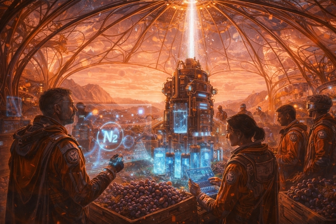 Atmospheric processor on Mars