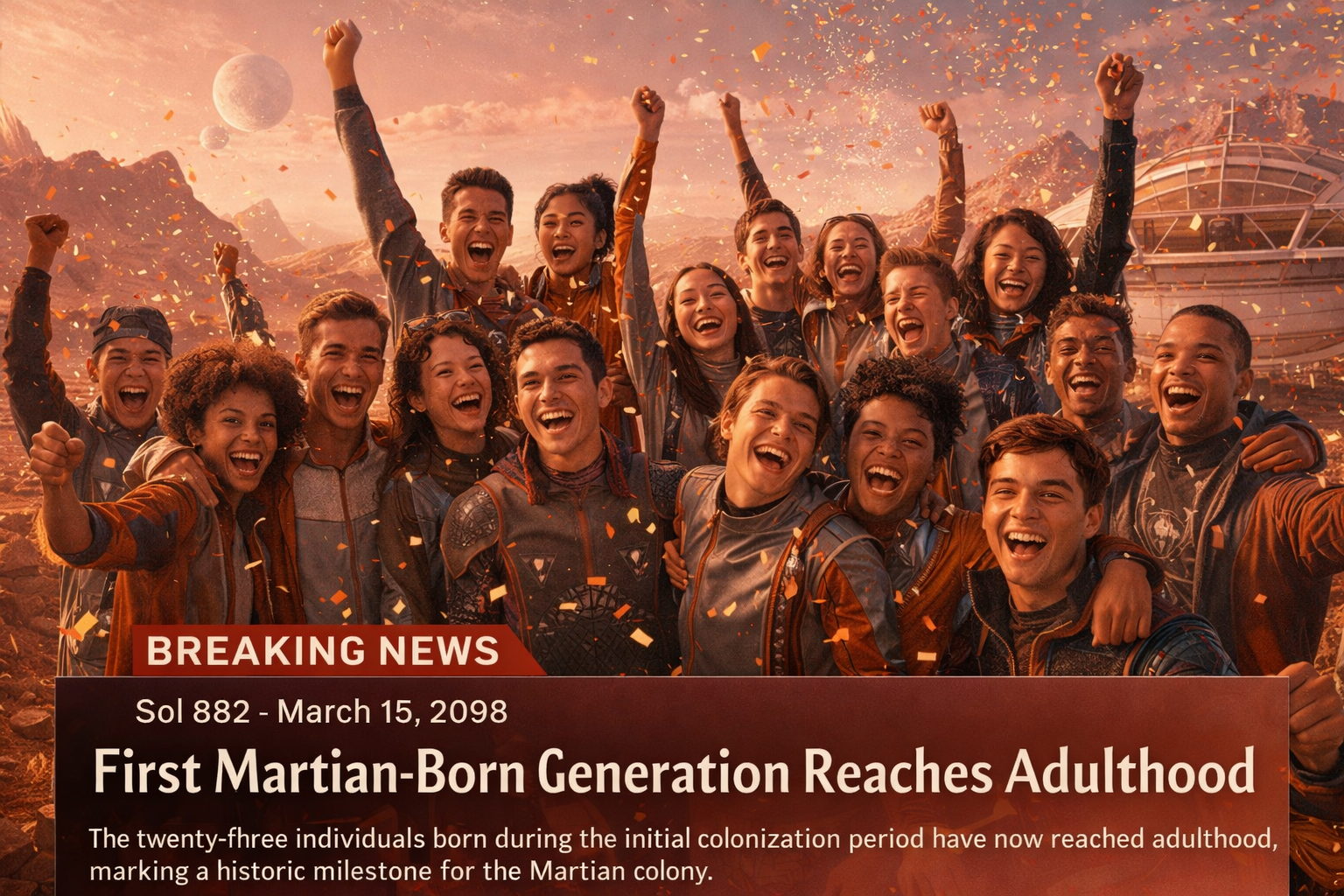 First Martian-born adults
